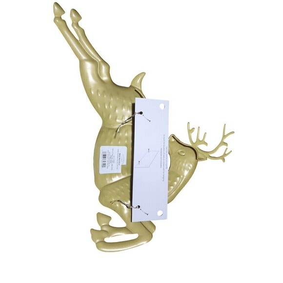 Metallic Leaping Deer Christmas Wall Décor Gold - Wondershop - Picture 6 of 9